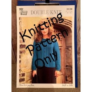 New King Cole 2538 Soft As Silk Ladies Jacket Cardigan Sweater Knitting Pattern